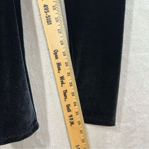 Soft Surroundings Black Velvet Elastic Waist  Pull On Pants Leggings Size S - Picture 3 of 7